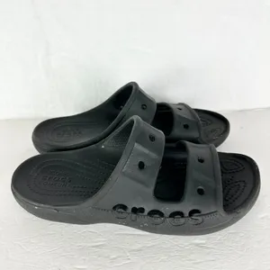 Crocs Women's Baya Slide Sandal Size 9 Black Summer Beach Casual Comfort thumbnail 2