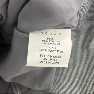 ACHRO NWT Gray Pinstripe Sleeveless Women's Top thumbnail 8