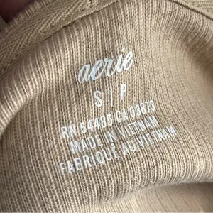 AERIE | Tan Textured Hoodie Sweatshirt Sz S thumbnail 8