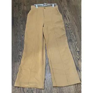 Parker Women's The Nima Wide-Leg Pants Camel Cognac Size 12‎ Career thumbnail 4