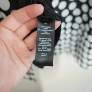 Jessica Howard Shift Dress 18W Black‎ White Polka Dot Ombre Chiffon Sleeveless thumbnail 13