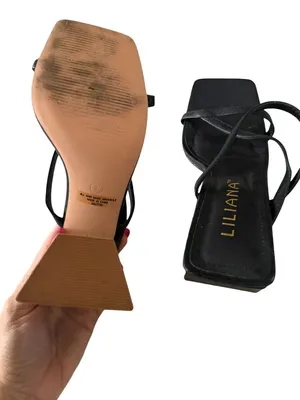 LILIANA Black Block Heels Sandals Size US 7 thumbnail 5