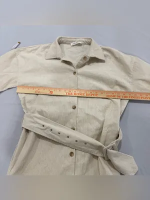 12th‎ tribe corduroy jacket-dress Medium Cream White thumbnail 4