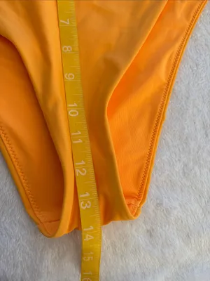 Aerie size large High-Waist Halter Bikini Set - Bright Orange thumbnail 4
