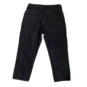 Old Navy Womens High Rise Slouchy Straight Distressed Black Cotton‎ Jeans Size 8 thumbnail 2