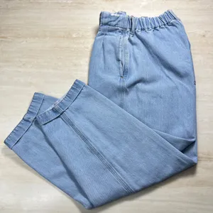 BDG Urban Outfitters Drew Baggy Pleated Jeans Light Wash Elastic Waist W28 L32 thumbnail 4