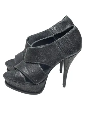 Elizabeth and James 𒀭 Milla Platform Stiletto Heel Sandal 𒀭 Black Sheen 𒀭7.5M thumbnail 7