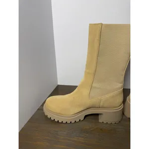 Steve Madden Hesitant Chelsea Lug Boots Sand Suede Platform Size‎ 10 NWT thumbnail 5