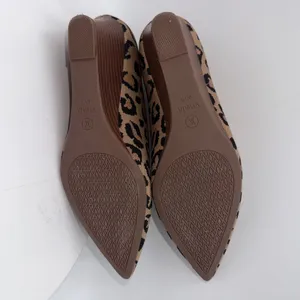Vivaia Leopard Print Knit Pointed Toe Wedge Pumps Brown Black Size 40.5/9-9.5 thumbnail 7