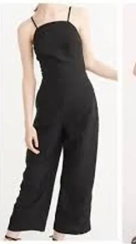 Abercrombie & Fitch Jumpsuit Size 0 Blue Lace Up Back Wide Leg Denim Boho Casual thumbnail 1