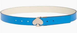 Kate Spade Reversible Spade Leather‎ Belt, Blue/White, Medium, NWT thumbnail 1