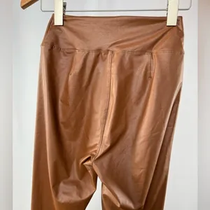 OFFLINE By Aerie Real Luxe Faux Leather Legging in Horizon Brown Size Medium thumbnail 8