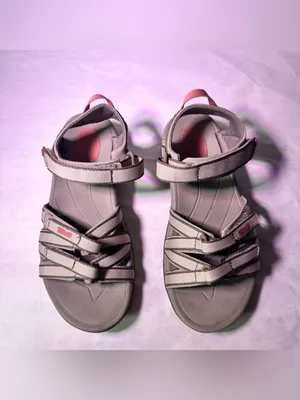 Teva Women's Gray and Pink Strappy Outdoor Sandals thumbnail 4