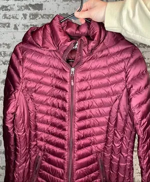 32° heat | women maroon down filled jacket thumbnail 1