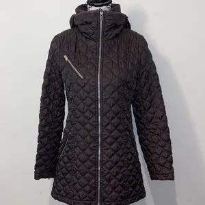 Marc New York Andrew Marc Brighton Dark Purple Quilted Coat Jacket Size Small thumbnail 2