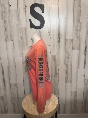 Blessing of the Bikes Motorcycle Rally Long Sleeve T-Shirt Mens S Reaper Coral thumbnail 2