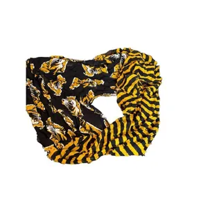 University of Missouri - Mizzou Tiger Print & Yellow Striped Infinity Scarf thumbnail 5