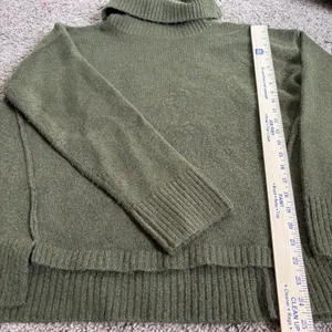 ANDREE by Unit Olive Green Mock Neck Sweater Women’s Size Small Cozy Cottagecore thumbnail 11