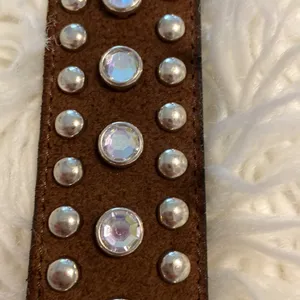 Leather Belt brown color so beautiful with silver buckle excellent condition 45” thumbnail 6
