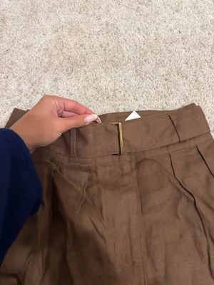 brown shorts with belt thumbnail 2