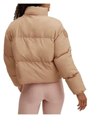 Fabletics Wander Cropped Puffer Jacket Size XL Desert thumbnail 2