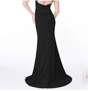 Azazie Dress Black Bridesmaid Prom thumbnail 4