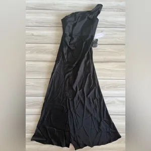 Azazie Madelyn Mermaid One Shoulder Convertible Dress Black Size 4 NWT thumbnail 5