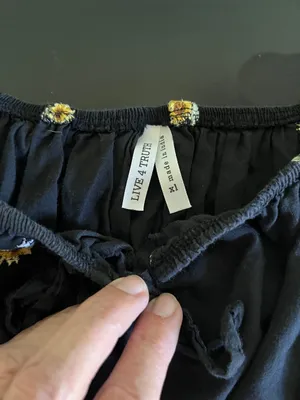 Live 4 Truth embroidered sunflower milkmaid-style crop top thumbnail 3