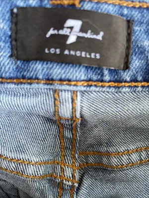 7 For All Mankind crossover asymmetrical waistband Skinny Jeans thumbnail 5
