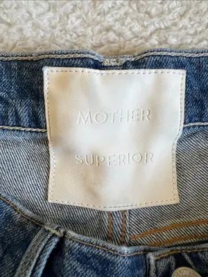MOTHER "High Waisted Study Hover" Straight Jeans Peaches & Scream‎ Size 28 thumbnail 5