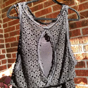 Free People Black crochet Mini dress Medium thumbnail 7