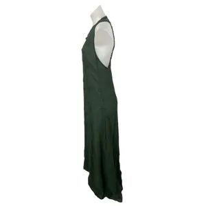 Zara Green Embroidered Floral Lace Sleeveless Tank Evening Maxi Dress Size S thumbnail 3