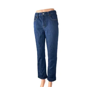 Abercrombie & Fitch Womens Dark Blue Wash Mid Rise Straight Denim Jeans Pants 25 thumbnail 3