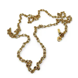 Monet Gold Tone Peanut Chain Necklace 29 Inch Vintage thumbnail 3