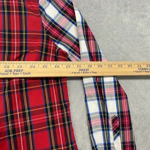 J Crew Top Womens XS‎ Red White Signature Fit Cotton Mixed Tartan Plaid BM033 thumbnail 8