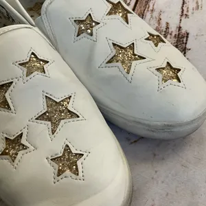 BRASH GOLD STAR‎ WHITE SLIP ONS thumbnail 8