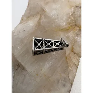 Vintage Sterling Silver Oil Derrick Charm 3D Drilling Rig Pendant STG 925 thumbnail 3