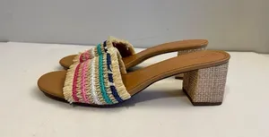 J.Crew Factory Woven Mule Heels Size 11 thumbnail 3