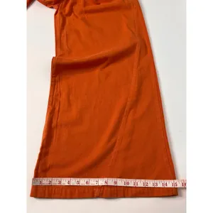 Free People Orange Wide Leg Pants Size 0 High Rise Pleated Trousers Flare thumbnail 9