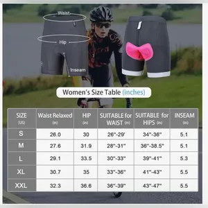 NORTHHILL Women's 5" Cycling Underwear Padded Bike Shorts Black size Small thumbnail 4