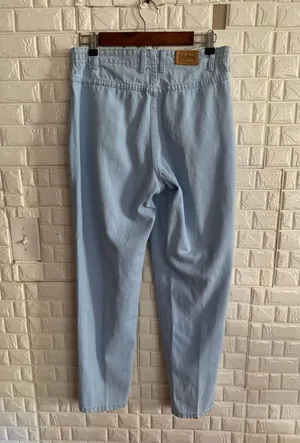 LL Bean Jeans Relaxed Fit Blue Denim Elastic Waist Inseam 27 Rise 10 Length 38 thumbnail 3