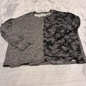 Spyder Heather Gray Active Top Oversized S Soft Camouflage MSRP $68 thumbnail 2