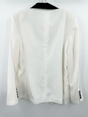 Express NWT Women’s Tuxedo Style White Blazer Size 12 thumbnail 2