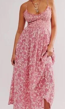Free People Dress Floral Print Maxi thumbnail 1