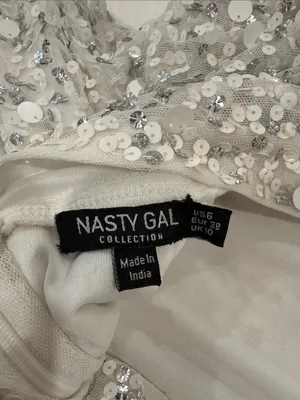 Nasty Gal Silver Sequin Long Sleeve Mini Dress thumbnail 3