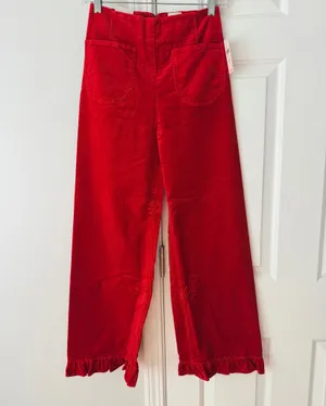 Anthropologie Maeve The Colette Crop Velvet Wide-Leg Pants:, Size 24 Tall thumbnail 7