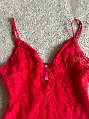 Victoria’s secret the lacie red all over lace chemise slip dress thumbnail 3