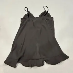 Free People Intimately Slip Dress Gray Ruffle Hem Tie Front Size S thumbnail 2