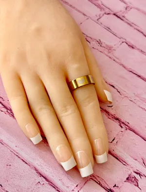 Stainless Steel Heart Ring, Size 8 thumbnail 1