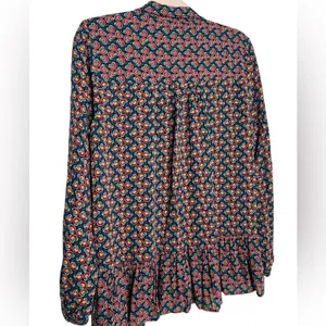 Anthropologie Maeve Janie Flounced Peasant Button Front Blouse Size 4 thumbnail 6